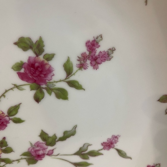 Vintage Meito June 10 1/2" Dinner Plate Pink Roses Gold Trim Japan - Picture 4 of 6